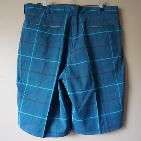 Nike Men's Golf Shorts Dri-Fit Plaid - Picture 2 of 9